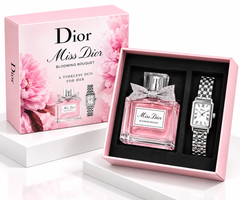 Miss Dior Blooming Bouquet Style Perfume & Silver Watch Gift Set for Women