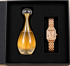 Dior's Women Perfume & Rose Gold Watch Luxury Gift Set